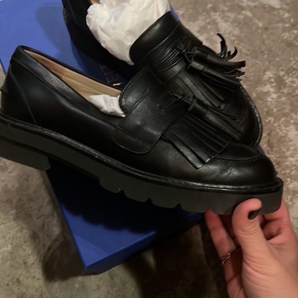 Stuart Weitzman loafers - size 6.5. Worn once - Picture 2 of 4